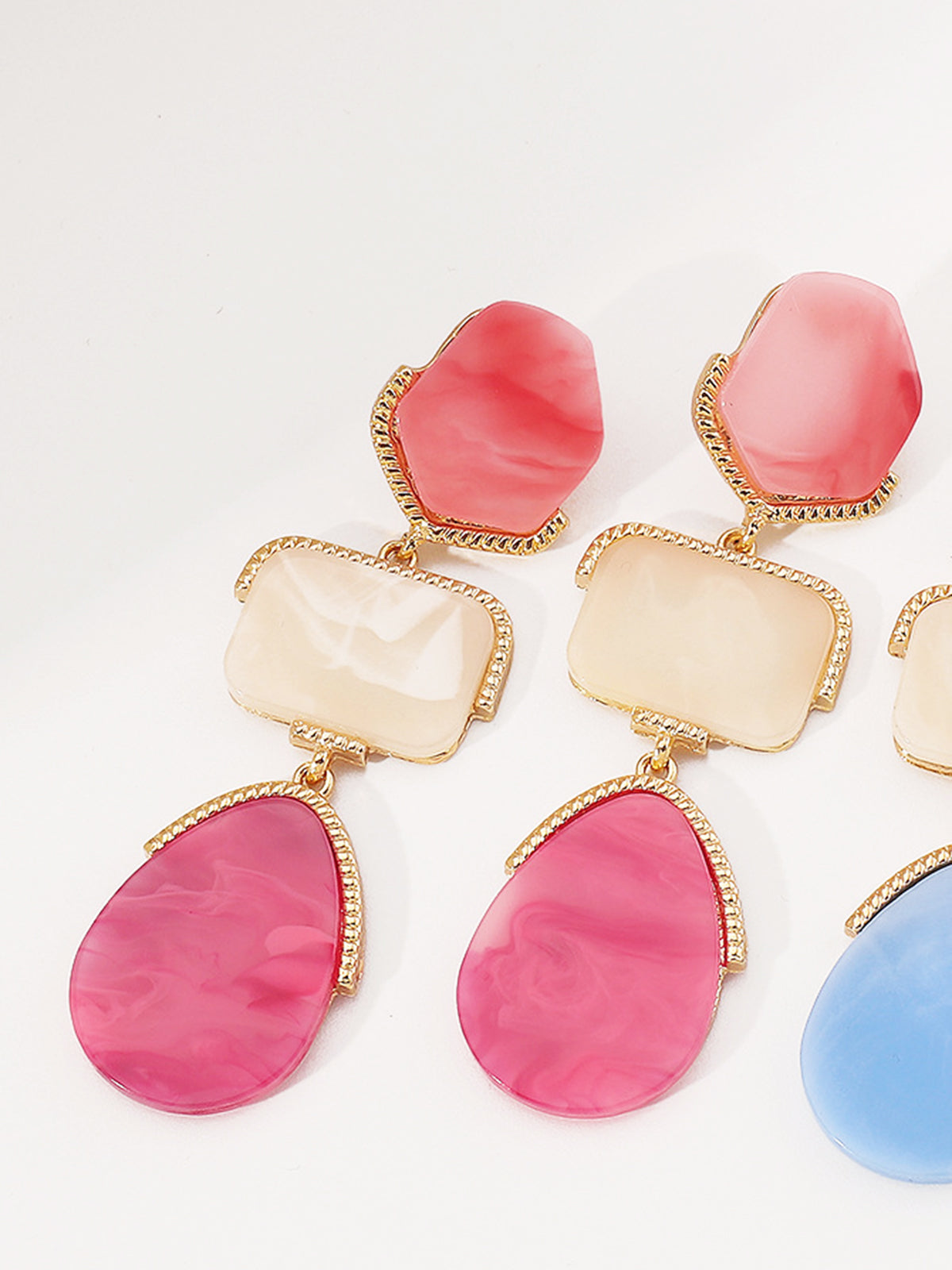 Bohem Geometrik Damla Küpeler