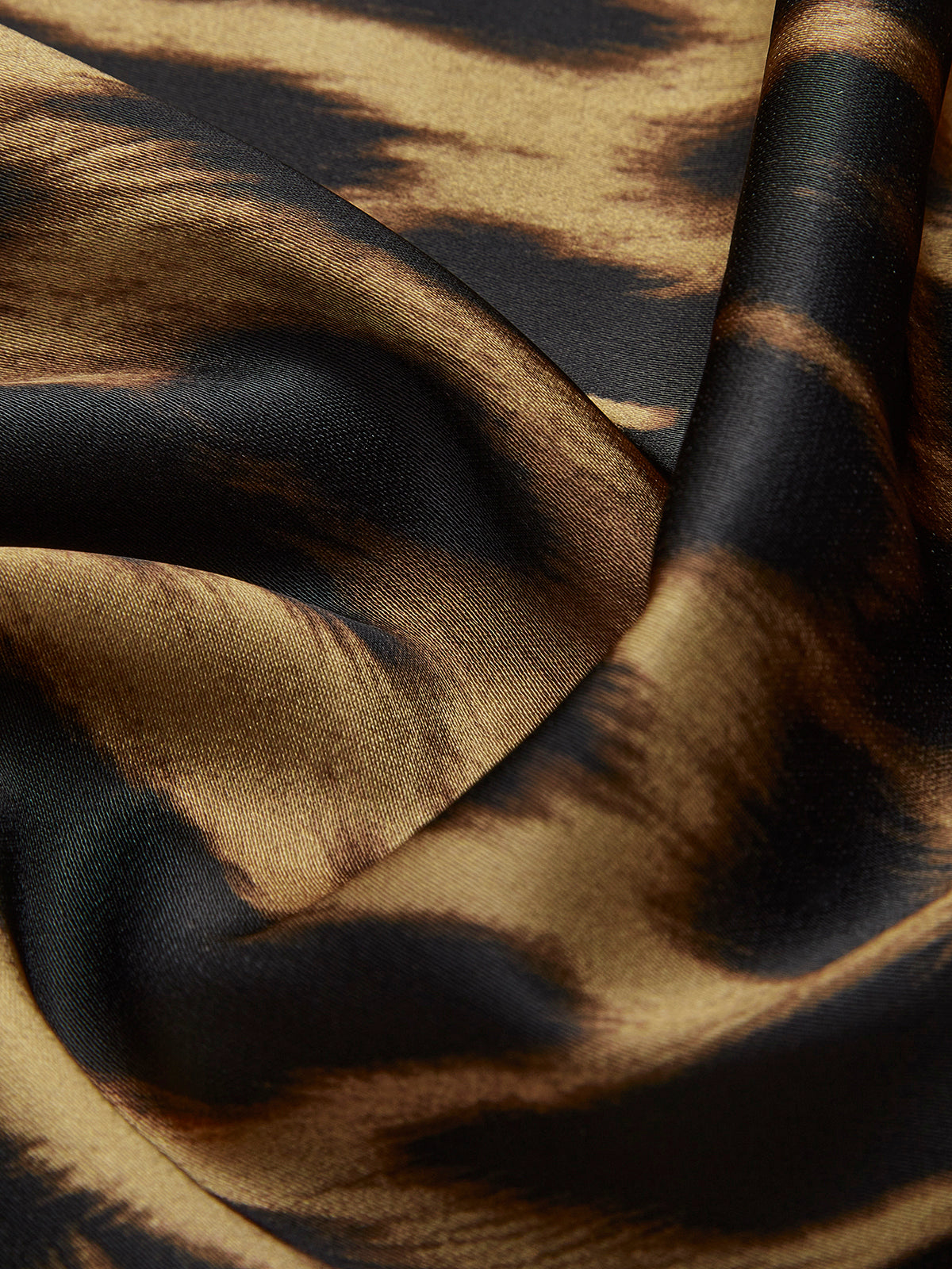 İnce Leopar Desenli Uzun Etek