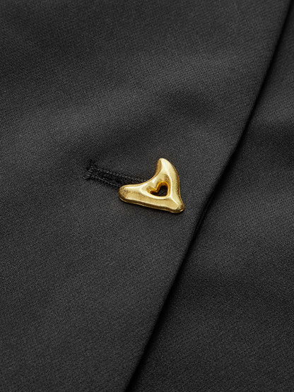 Trend V Yaka Düğmeli Bluz