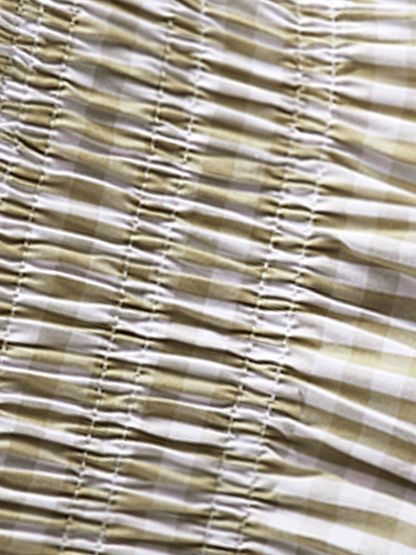 Kabarık Büzgülü Ekose Tüp Üst