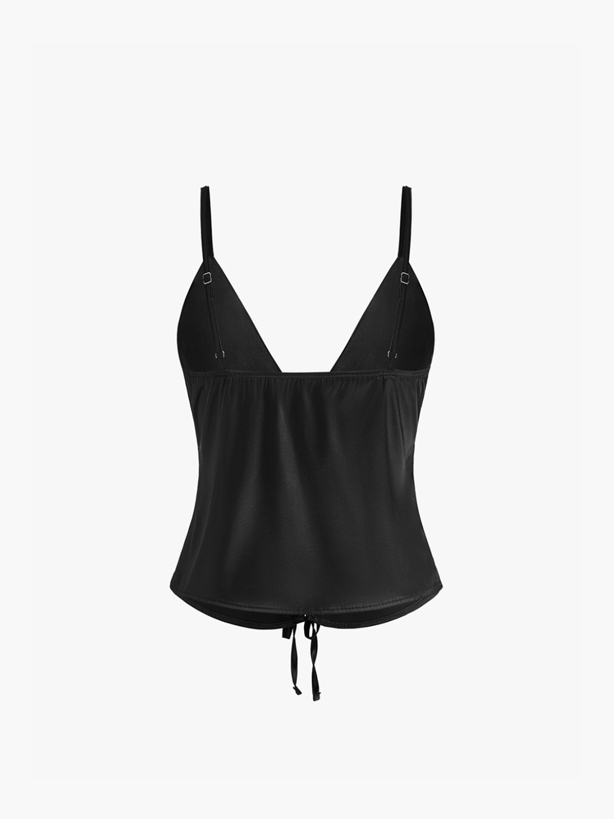 Önü Bağlamalı Saten Atlet