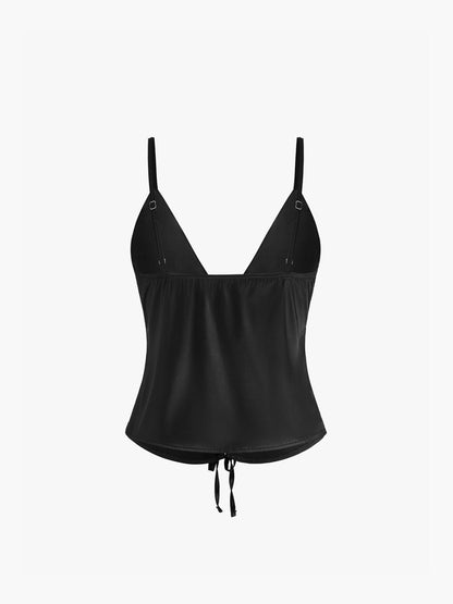 Önü Bağlamalı Saten Atlet