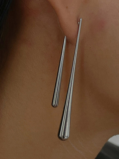 Asimetrik Altın Su Damlası Küpeler