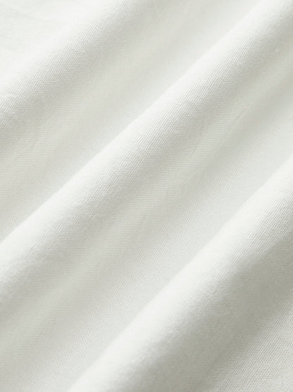 Pamuk ve Keten Sırtı Açık Askılı Üst Şort Takımı