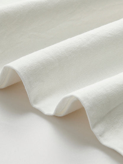 Pamuk ve Keten Sırtı Açık Askılı Üst Şort Takımı