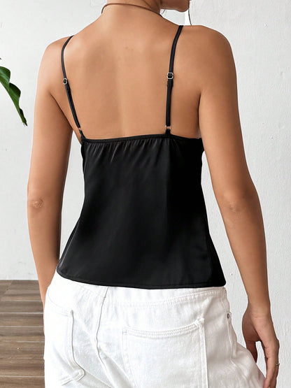 Önü Bağlamalı Saten Atlet