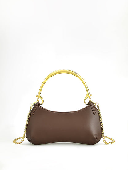 Metal Saplı Fermuarlı Koltuk Altı Çantası