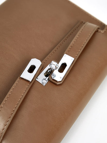 Kapaklı Yumuşak Tokalı Tote Çanta