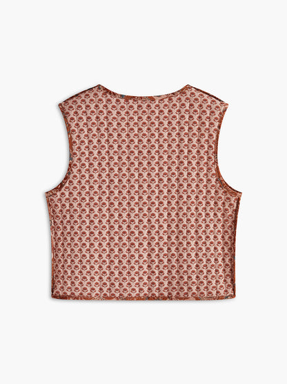 Bohem Çift Taraflı Kravatlı Yelek