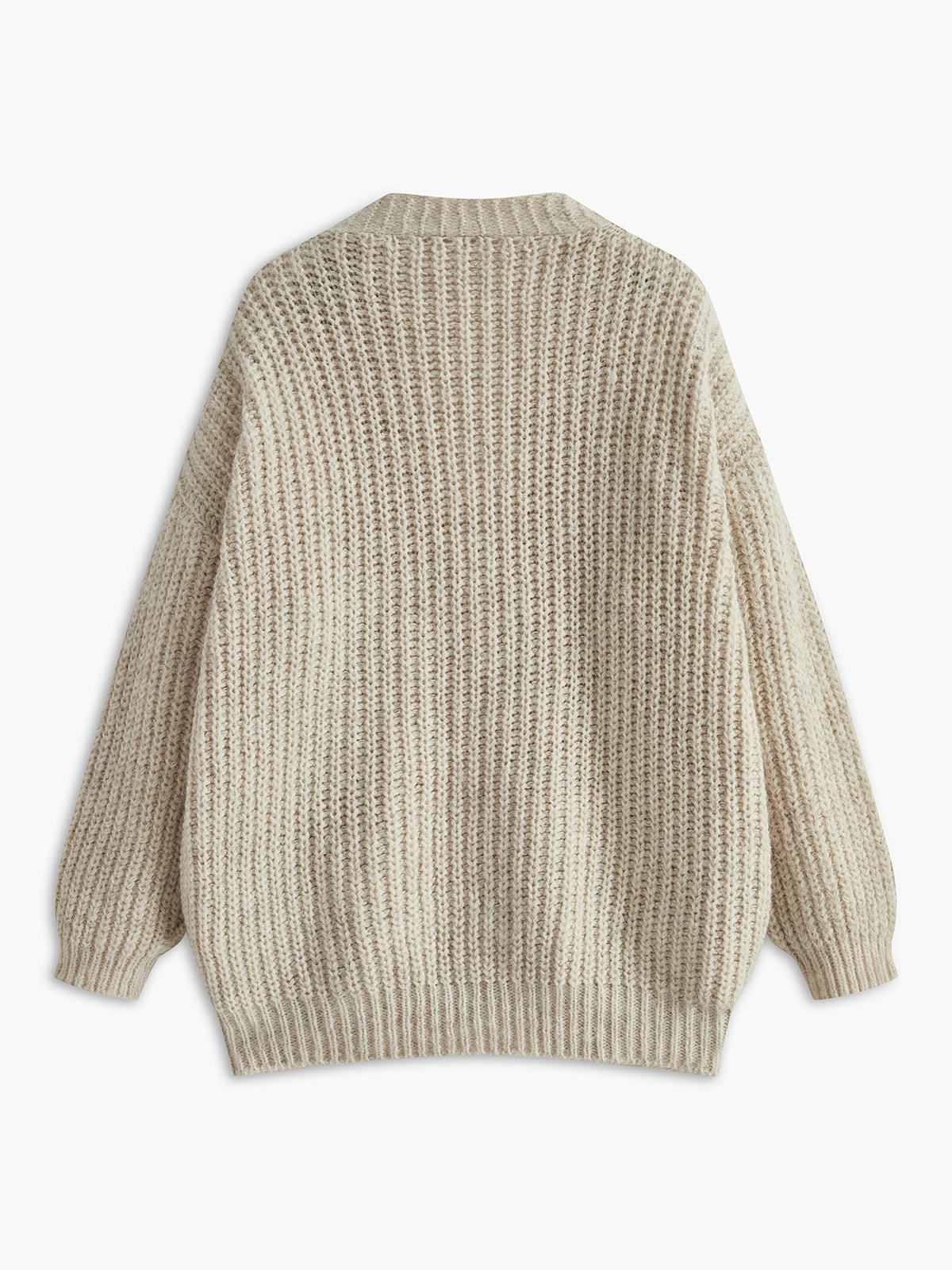 Kontrast Bağlamalı V Yaka Cepli Hırka