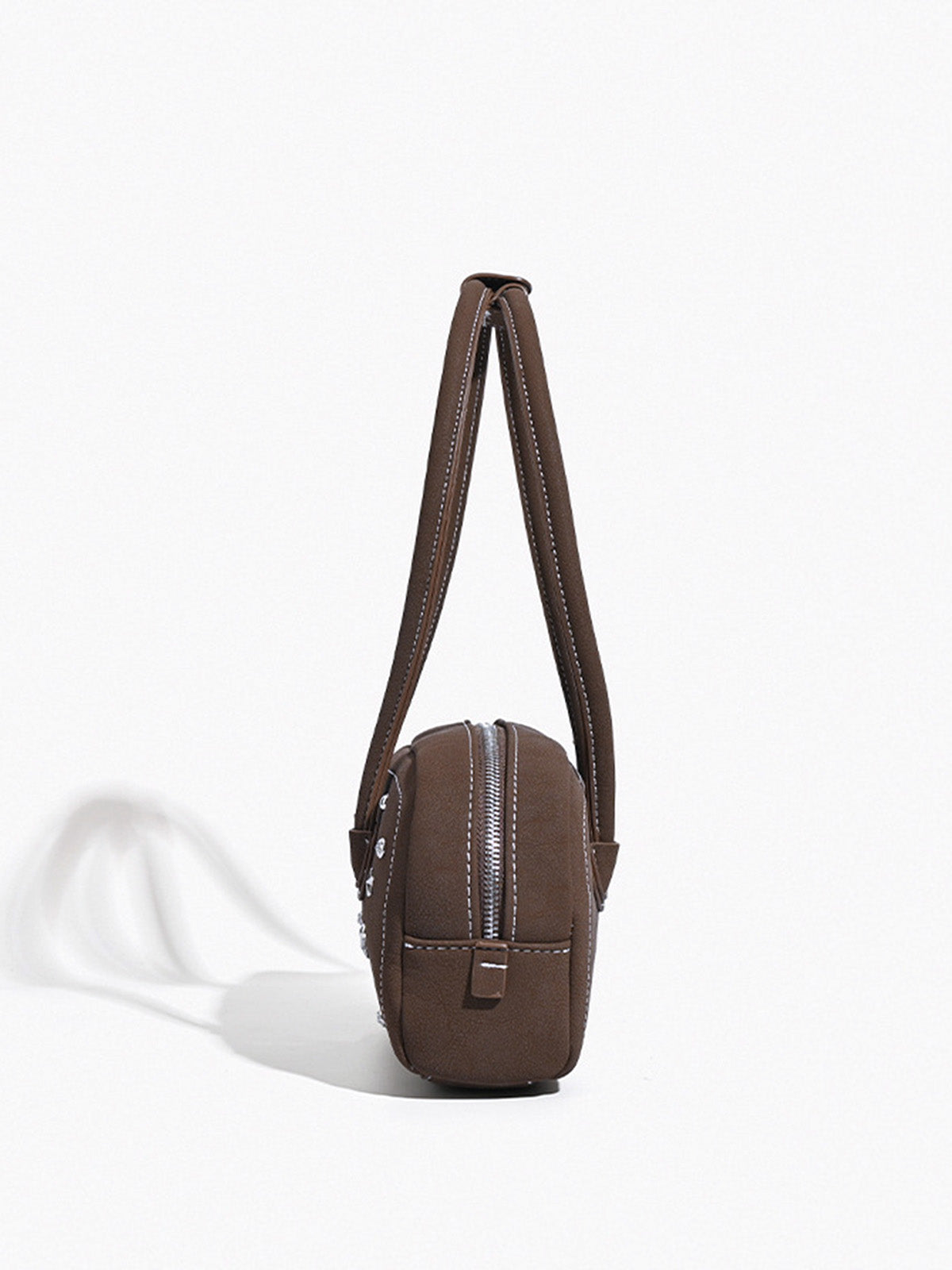 Yapay Elmas Dekorlu Üst Saplı Çanta