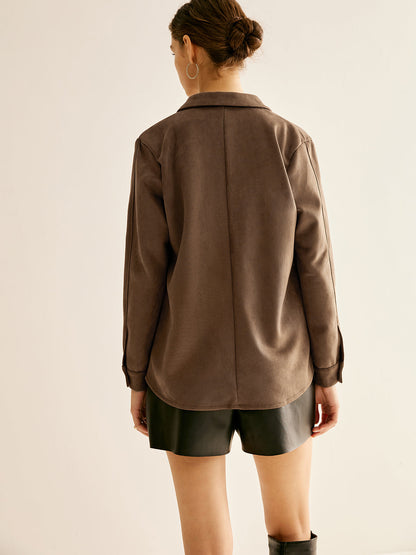 Cepli Süet Polo Tişört