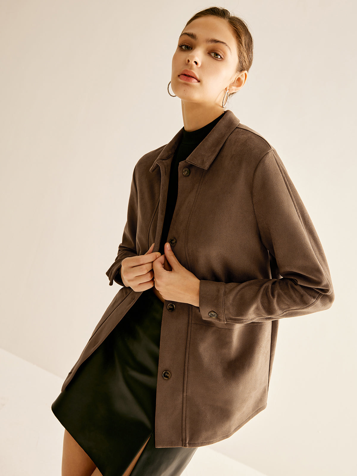 Cepli Süet Polo Tişört