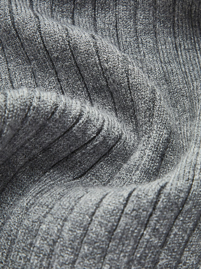 İki Renkli Çapraz İnce Örgü Üst