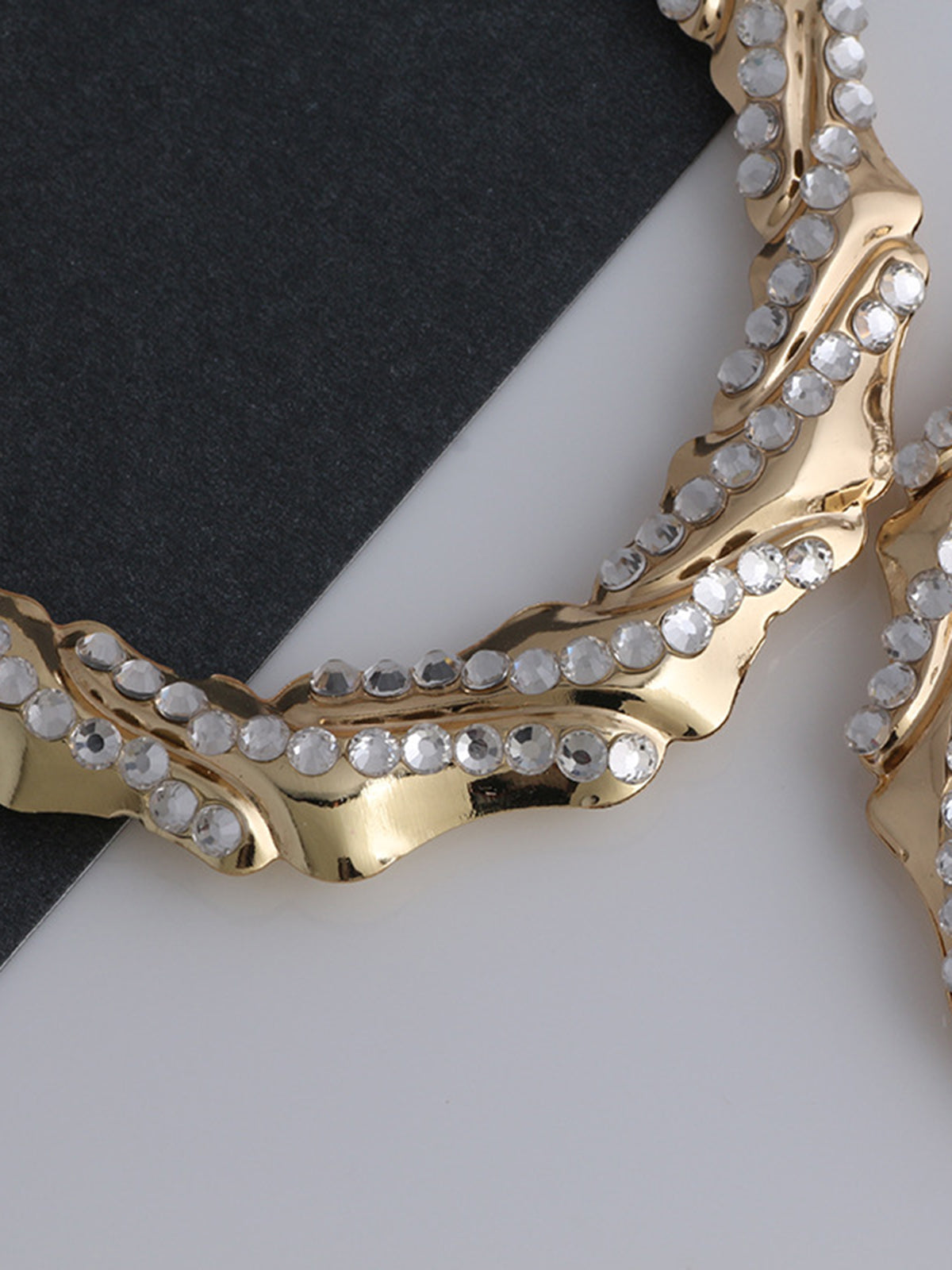 Yapay Elmas Bambu Halka Küpeler