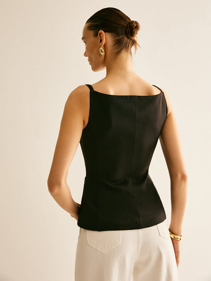 Düğmeli Bölünmüş Atlet Yelek