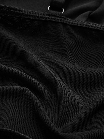 Yarı Şeffaf File Puantiyeli Korse Üst