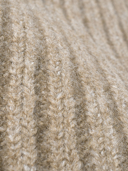 Yün Karışımlı Kaburgalı Yumuşak Şapka