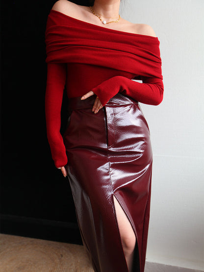 Yün Karışımlı Zarif Büzgülü İnce Kazak