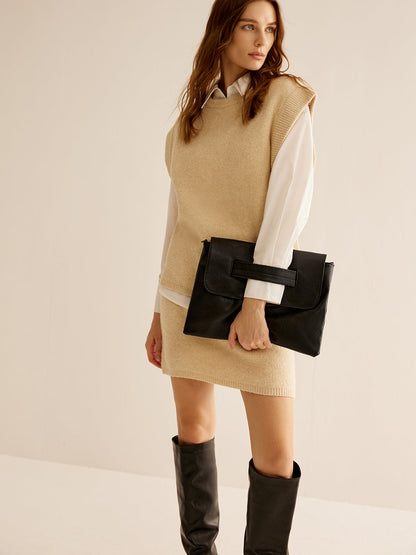 Büyük Kapasiteli Yumuşak Kapaklı El Çantası