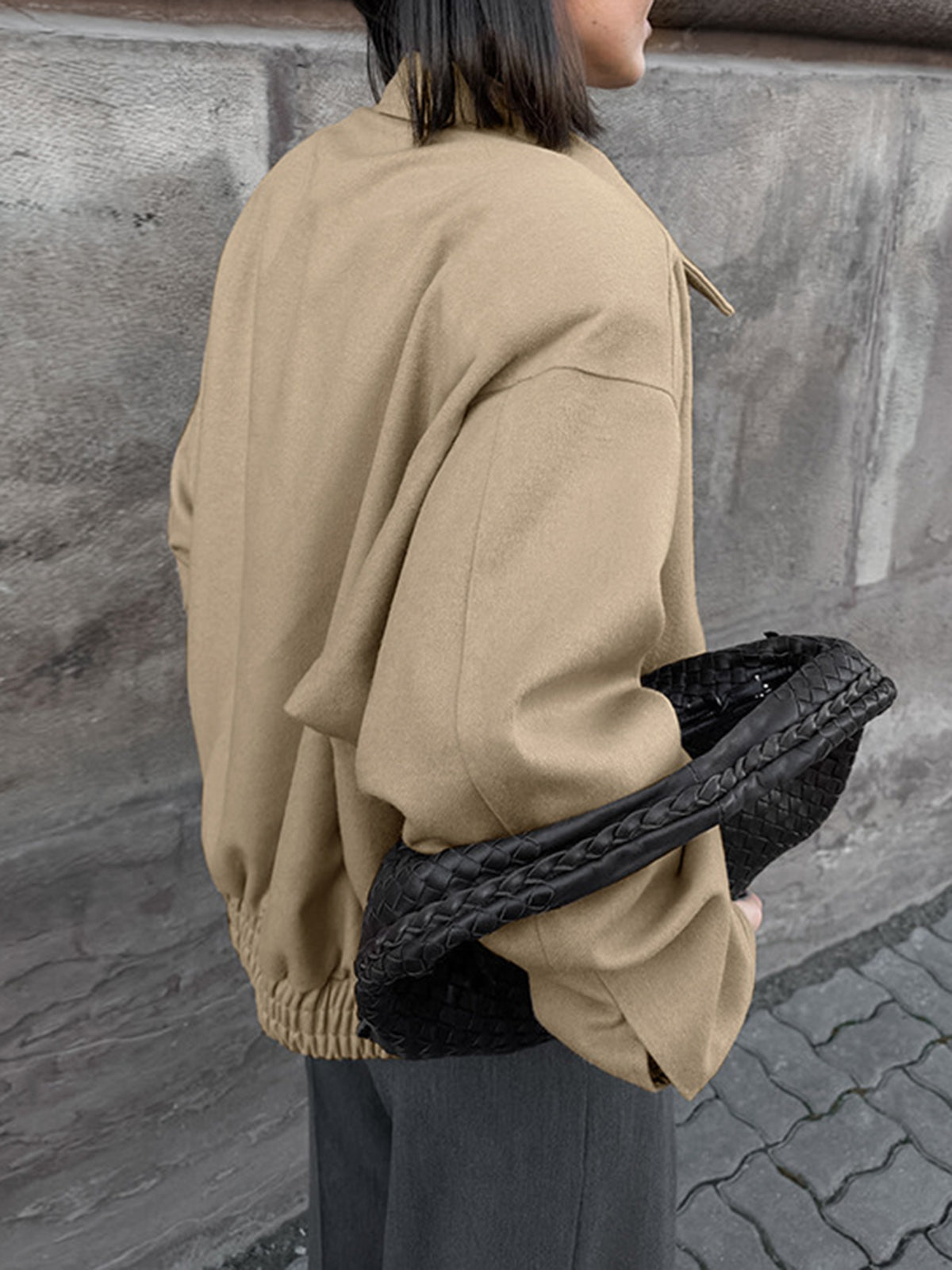 Leisure Düz Fermuarlı Polo Ceket