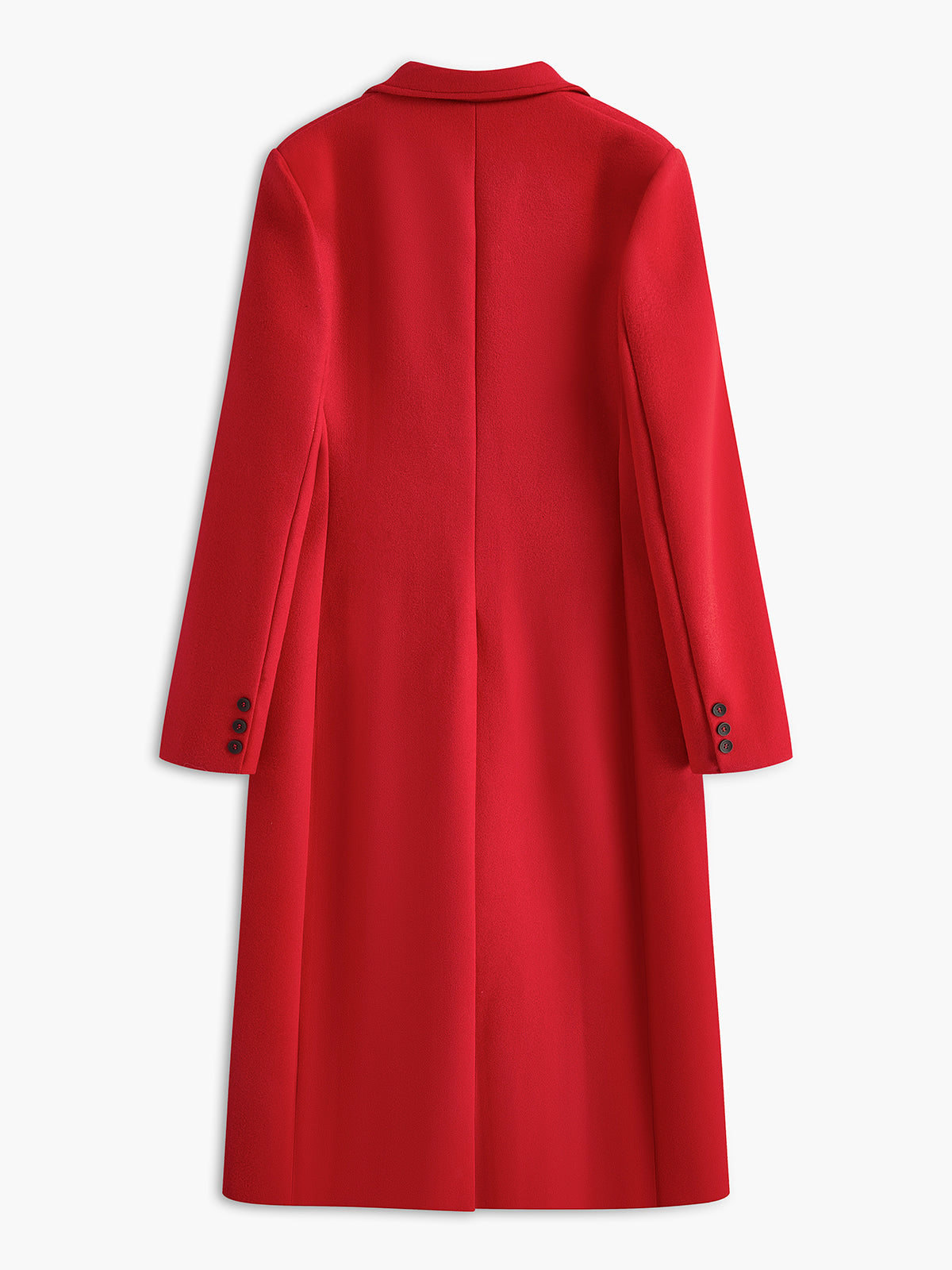 Temel Tweed Yün Uzun Palto