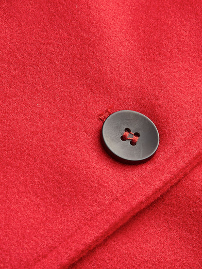 Temel Tweed Yün Uzun Palto