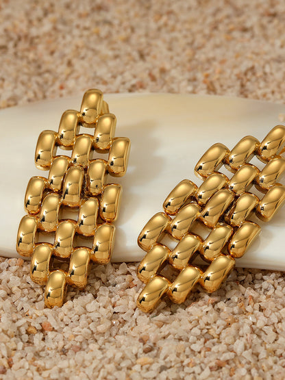 İçi Boş Boncuklu Zincir Kolye Küpeler