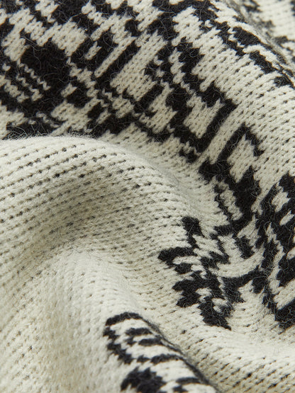 Vintage V Yakalı Yumuşak Örgü Dış Giyim