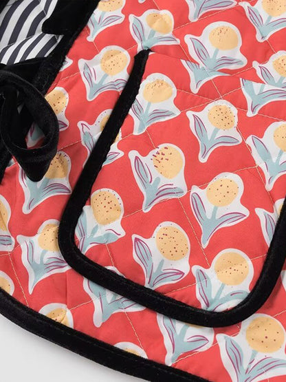 Kontrast Şeritli Bağcıklı Ceket