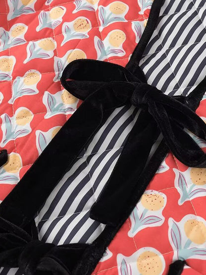 Kontrast Şeritli Bağcıklı Ceket