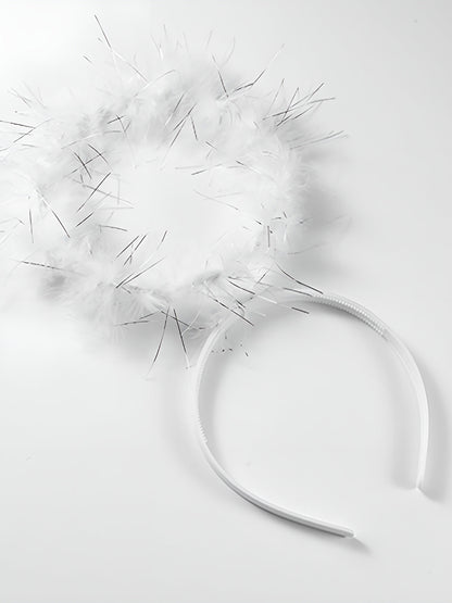 Cadılar Bayramı Kalp Tüylü Kafa Bandı