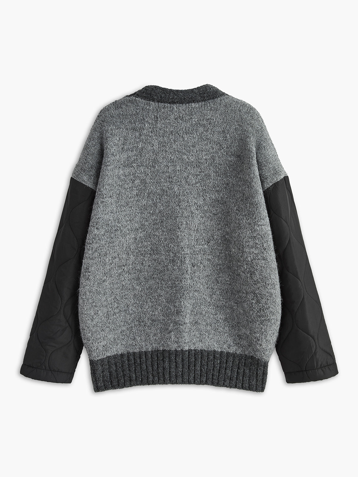 V Yaka Panel Cepli Örme Dış Giyim