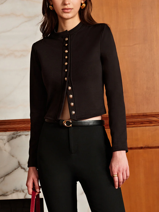 Düğmeli Kısa Ceket