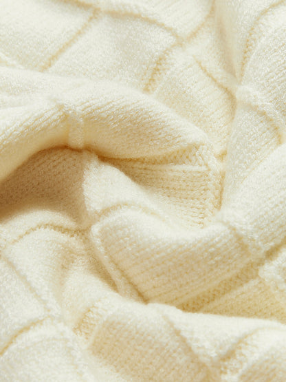 Kontrast Kenarlı Ekose Kazak