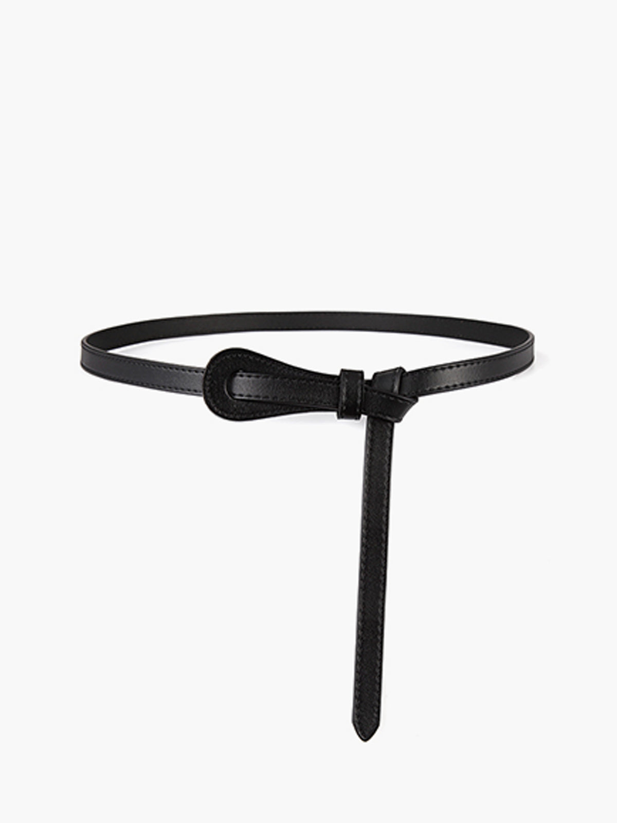 Deri Düğümlü İnce Kemer