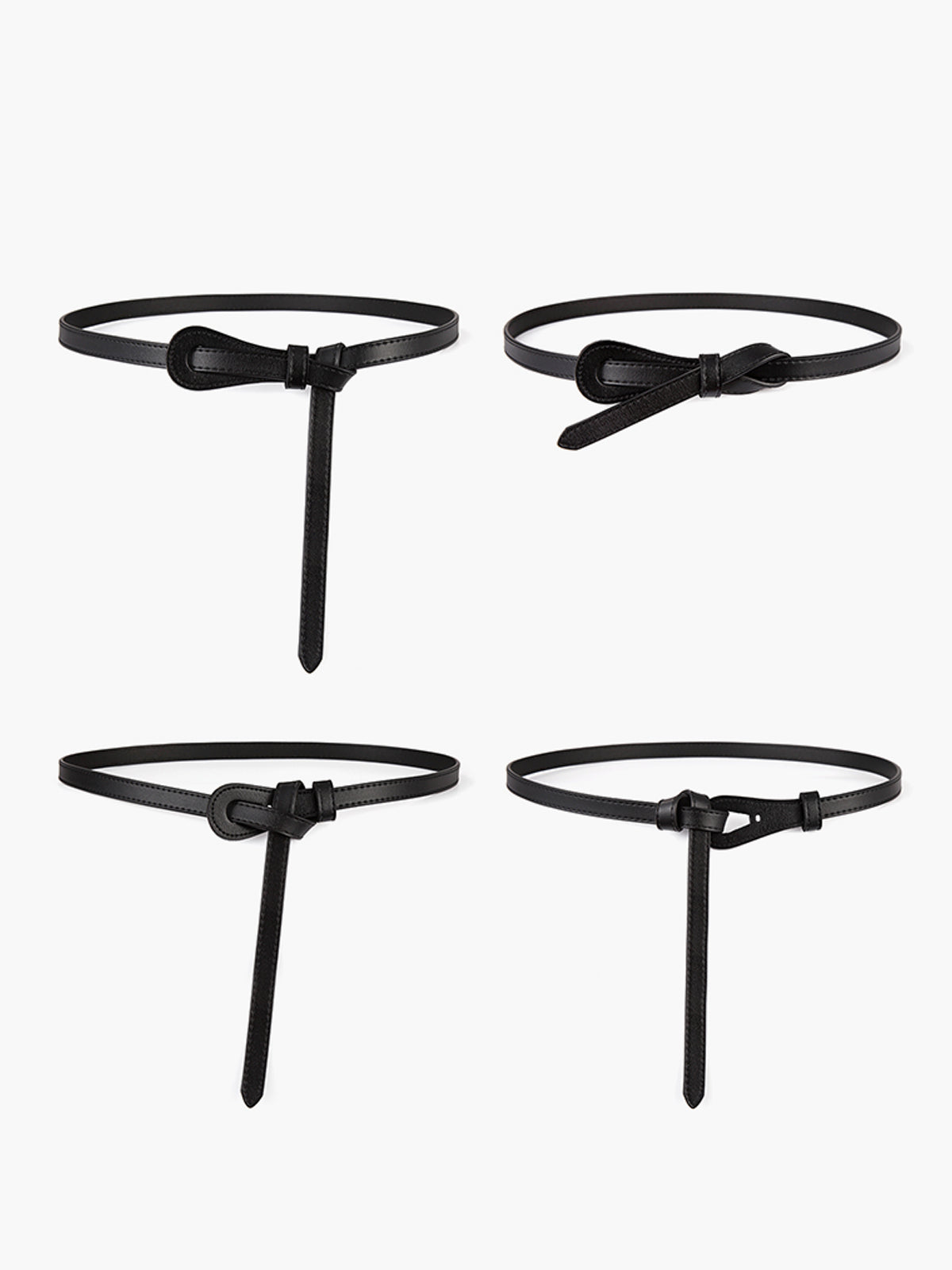 Deri Düğümlü İnce Kemer