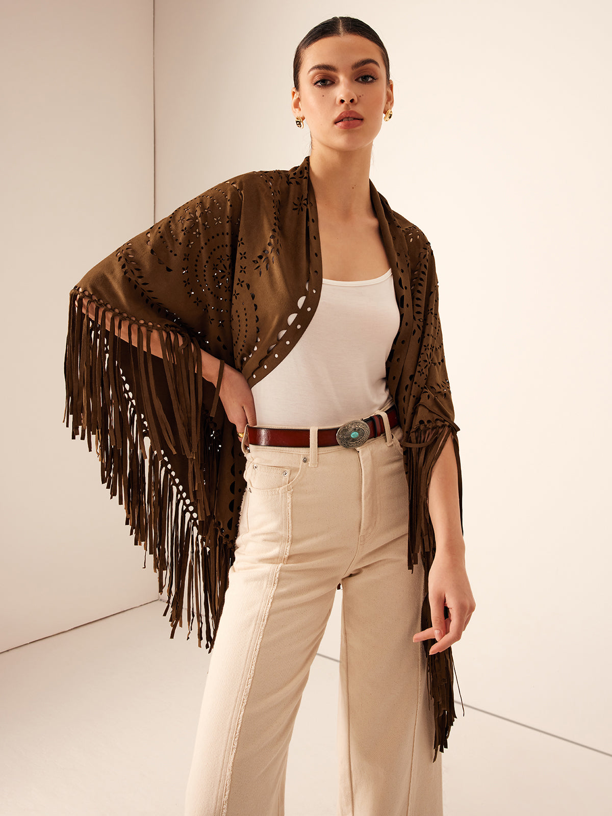 Boheme Hollow Püskül Şal