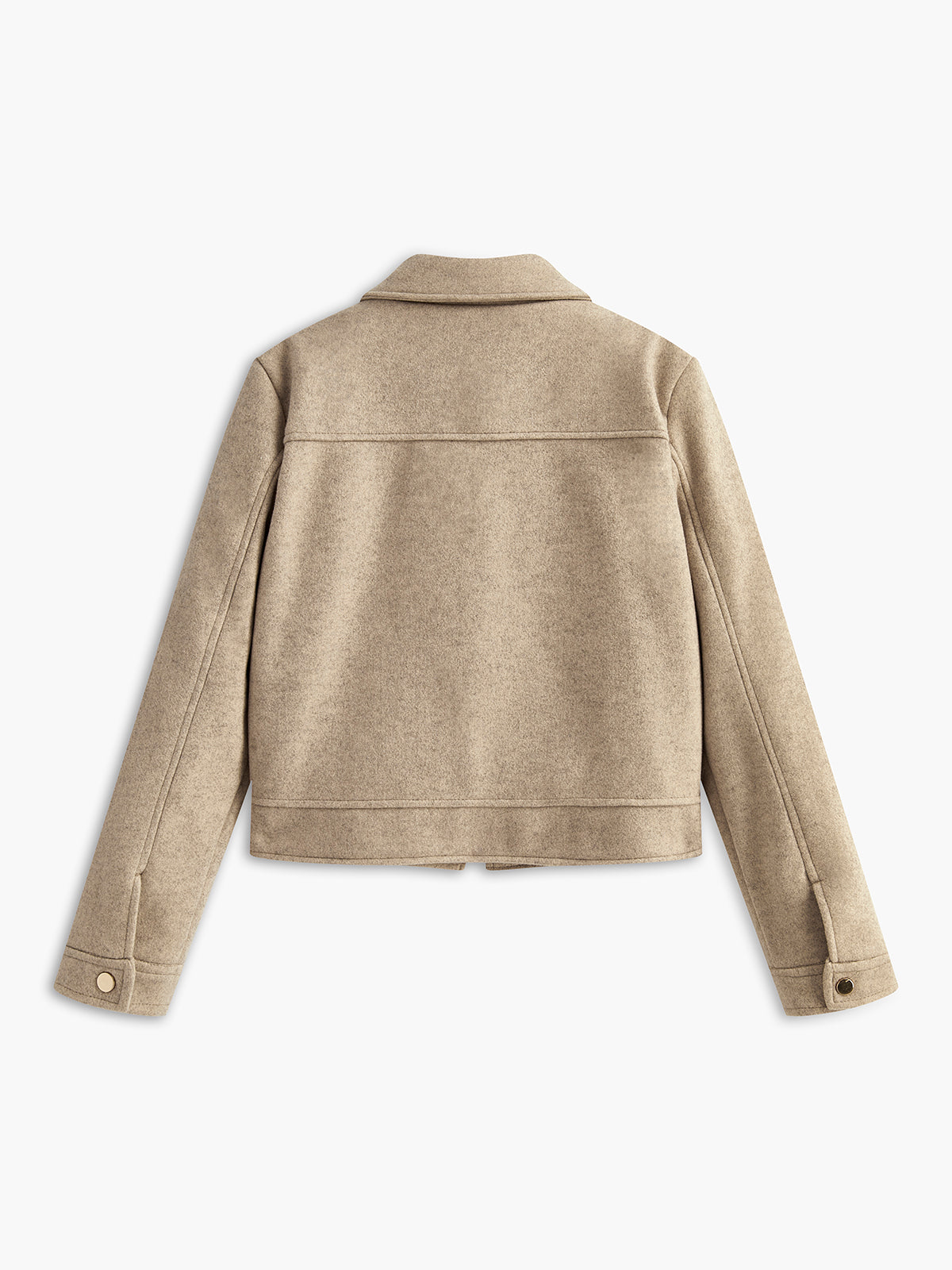 Tweed Yaka Fermuarlı Ceket