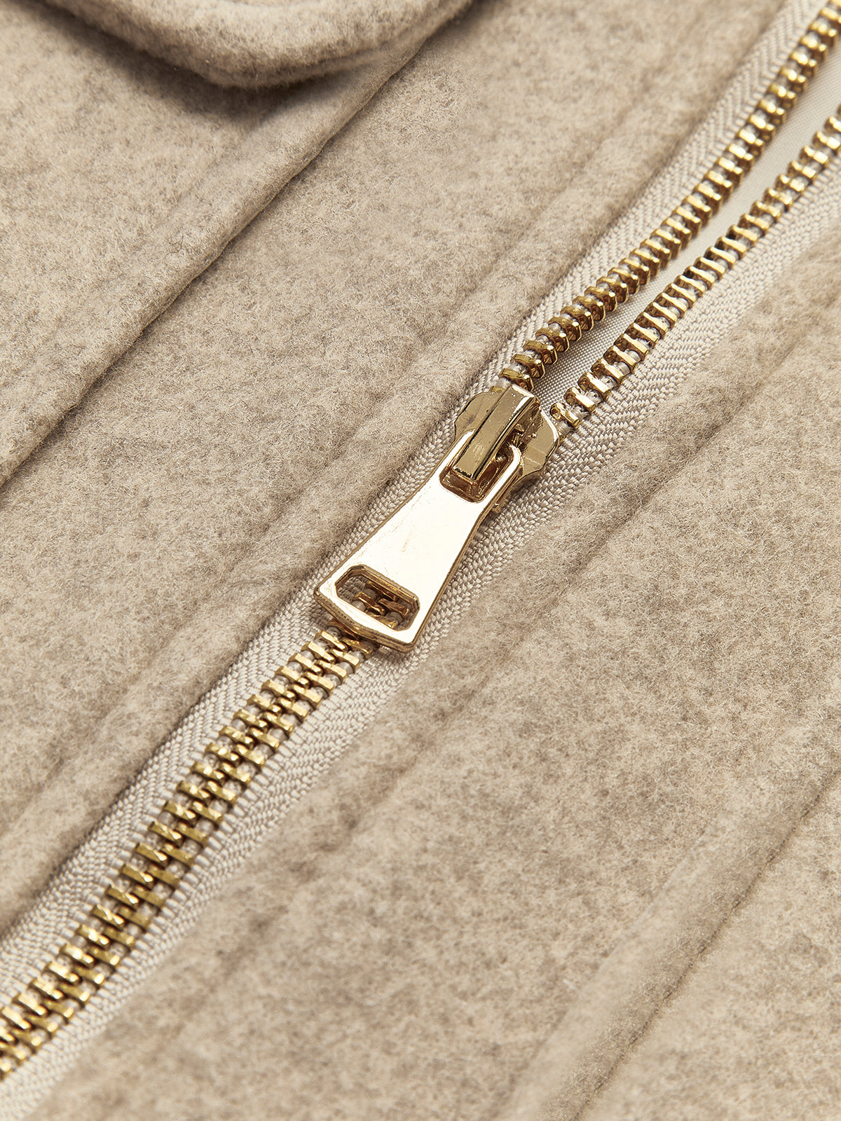 Tweed Yaka Fermuarlı Ceket