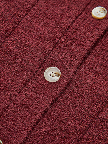 Yuvarlak Yaka Düğmeli Yumuşak Hırka