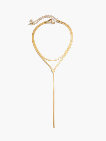 Çift Katmanlı Yılan Püsküllü Kolye