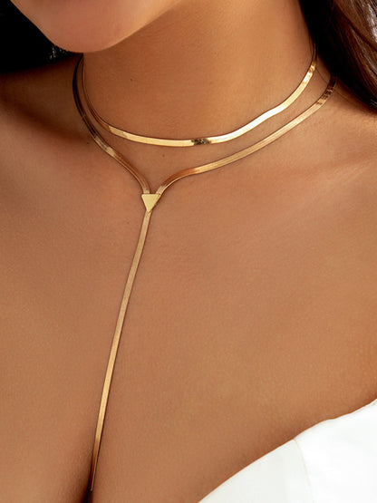 Çift Katmanlı Yılan Püsküllü Kolye