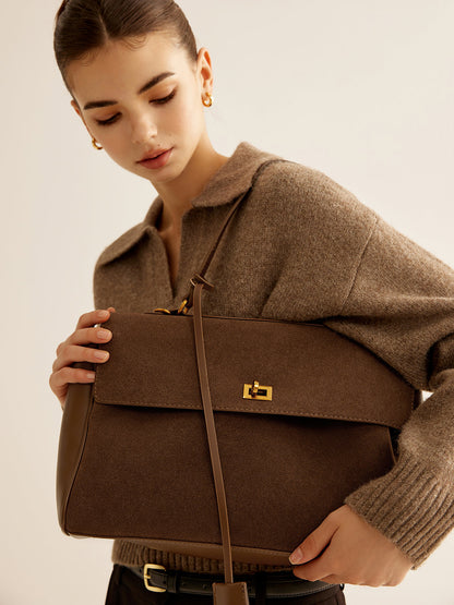 Kullanışlı Büyük Kapasiteli Kapaklı Omuz Çantası