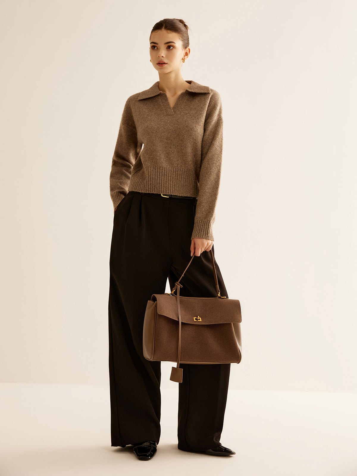 Kullanışlı Büyük Kapasiteli Kapaklı Omuz Çantası