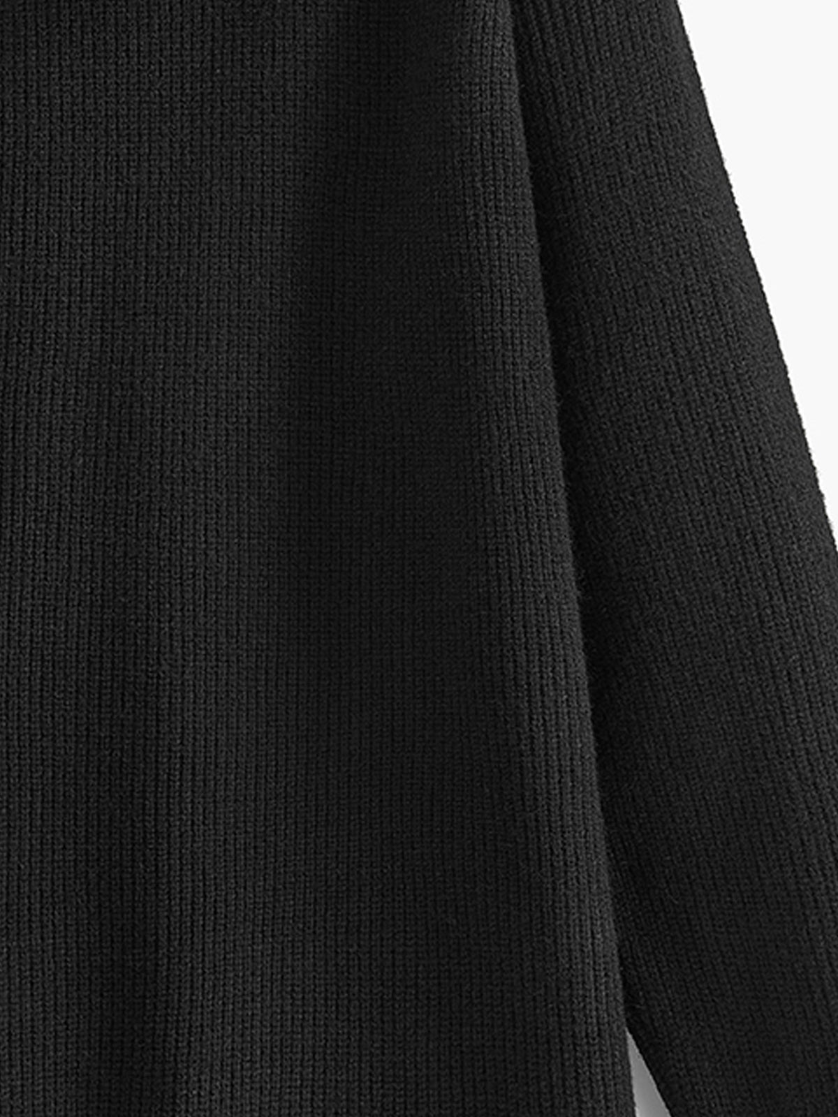 Balıkçı Yaka Yan Fermuarlı Örgü Üst