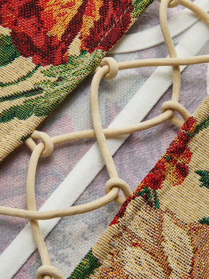 Çiçekli Bağcıklı Korse