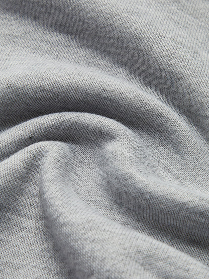 Minimalist Düz Polo Sweatshirt