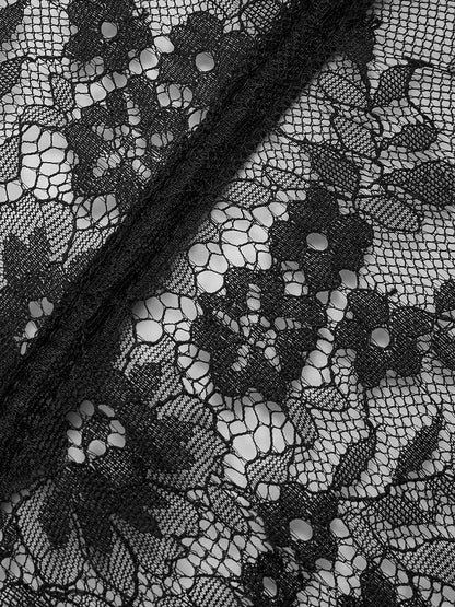 Yarı Şeffaf Kalp Dantel Korse