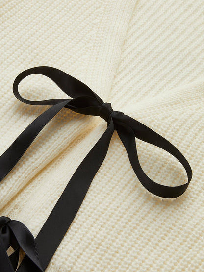 V Yaka Fiyonklu Kaburgalı Hırka